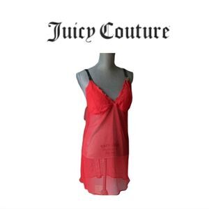 NWOT Juicy Couture Intimates Mesh & Lace Chemise Babydoll Boudior Slip 1X